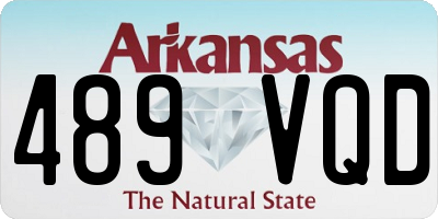 AR license plate 489VQD