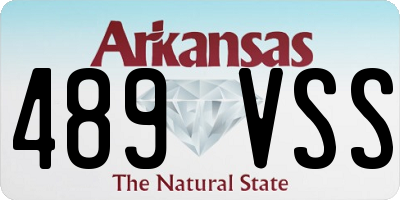 AR license plate 489VSS