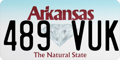 AR license plate 489VUK