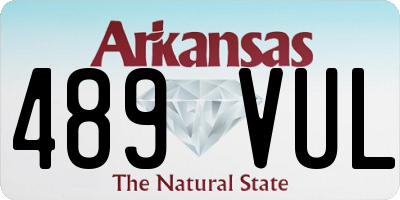 AR license plate 489VUL