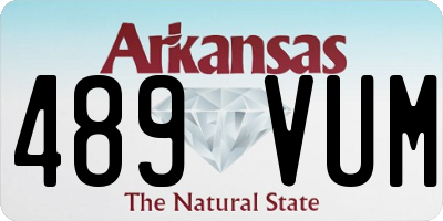 AR license plate 489VUM