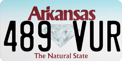 AR license plate 489VUR