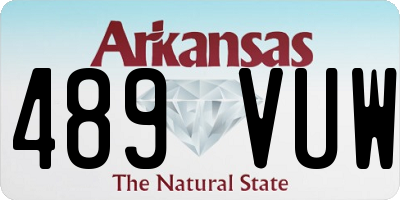 AR license plate 489VUW