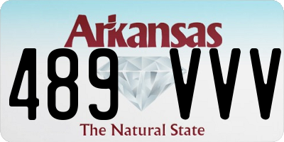 AR license plate 489VVV