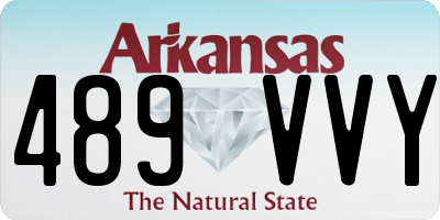 AR license plate 489VVY