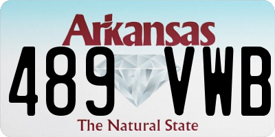 AR license plate 489VWB