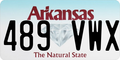 AR license plate 489VWX