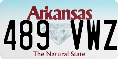 AR license plate 489VWZ