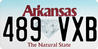AR license plate 489VXB