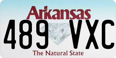 AR license plate 489VXC