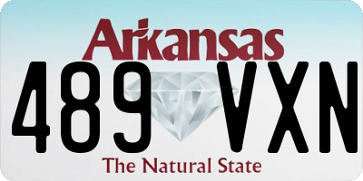 AR license plate 489VXN
