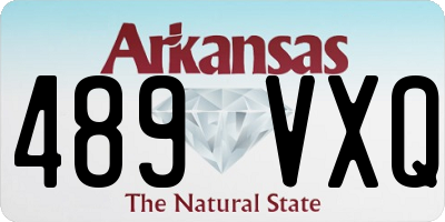 AR license plate 489VXQ