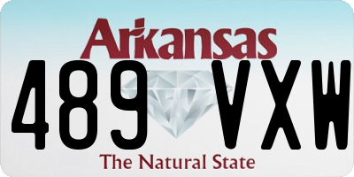 AR license plate 489VXW