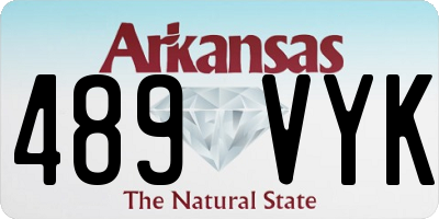 AR license plate 489VYK