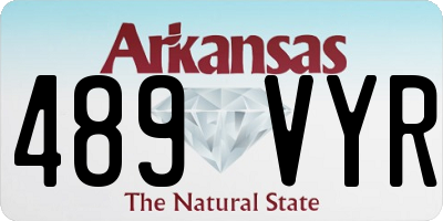 AR license plate 489VYR