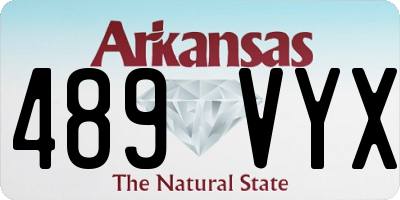 AR license plate 489VYX