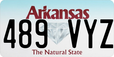 AR license plate 489VYZ
