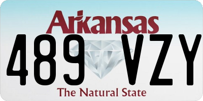 AR license plate 489VZY