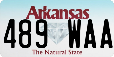 AR license plate 489WAA