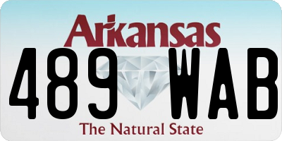 AR license plate 489WAB