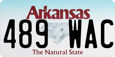 AR license plate 489WAC