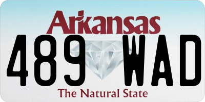 AR license plate 489WAD