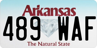 AR license plate 489WAF