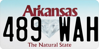 AR license plate 489WAH