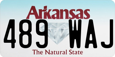 AR license plate 489WAJ