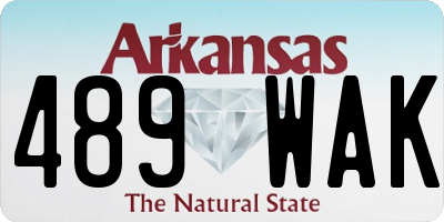AR license plate 489WAK
