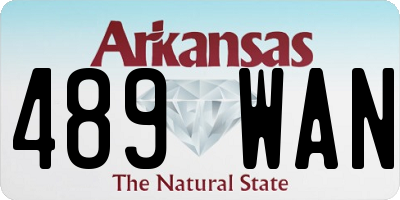 AR license plate 489WAN
