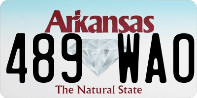 AR license plate 489WAO