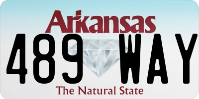AR license plate 489WAY