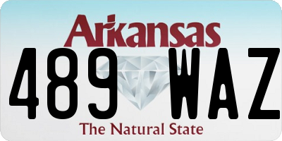 AR license plate 489WAZ
