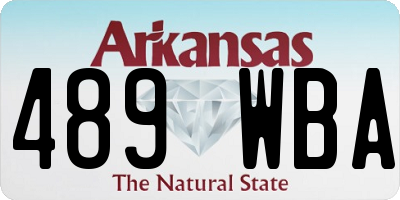 AR license plate 489WBA