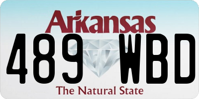 AR license plate 489WBD