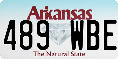 AR license plate 489WBE