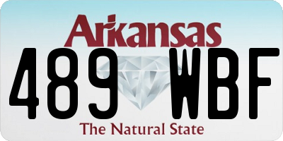 AR license plate 489WBF