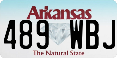 AR license plate 489WBJ