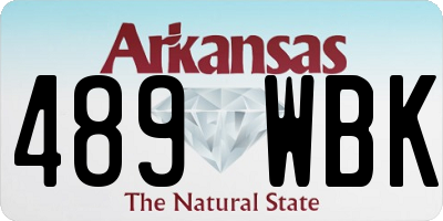 AR license plate 489WBK