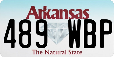AR license plate 489WBP