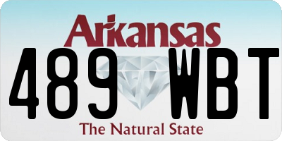 AR license plate 489WBT