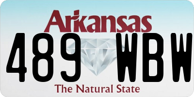 AR license plate 489WBW