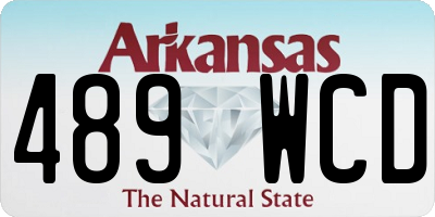 AR license plate 489WCD