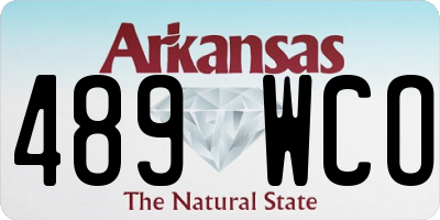 AR license plate 489WCO