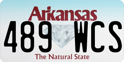 AR license plate 489WCS