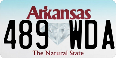 AR license plate 489WDA