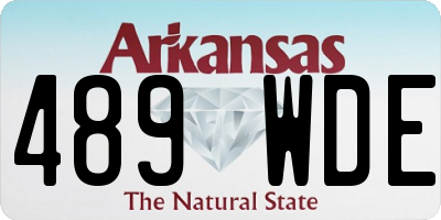 AR license plate 489WDE