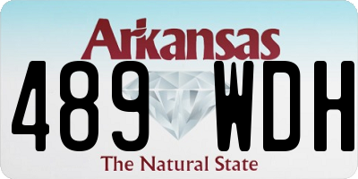 AR license plate 489WDH