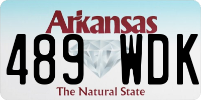 AR license plate 489WDK